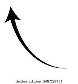 black arrow icon on white background. flat style. arrow icon for your web site design, logo, app, UI. arrow indicated the direction symbol. curved arrow sign. design eps 10