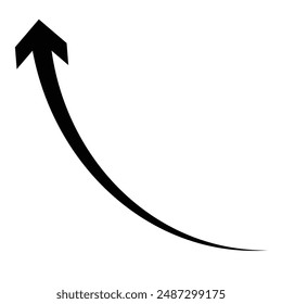 black arrow icon on white background. flat style. arrow icon for your web site design, logo, app, UI. arrow indicated the direction symbol. curved arrow sign. design eps 10