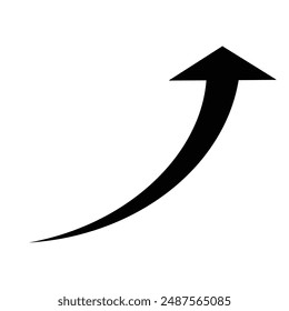 black arrow icon on white background. flat style. arrow icon for your web site design, logo, app, UI. arrow indicated the direction symbol. curved arrow sign. eps 10