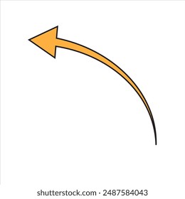 icono de flecha negra sobre fondo blanco. estilo plano. icono de flecha para el diseño del Sitio web, logotipo, App, UI. flecha que indica la dirección. signo de flecha curvada.