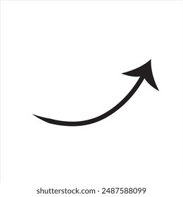 black arrow icon on white background. flat style. arrow icon for your web site design, logo, app, UI. arrow indicated the direction symbol. curved arrow sign.