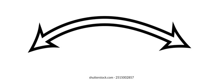Black arrow icon on white background .Vector illustration.