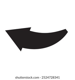black arrow icon on white background. flat style. arrow icon for your web site design, logo, app, UI. arrow indicated the direction symbol. curved arrow sign.