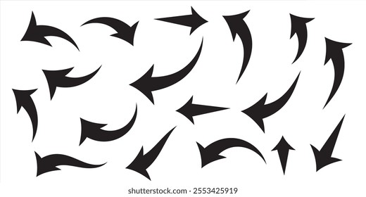 Black arrow icon on white background. flat style. arrow icon set. Arrow up icons. Vector illustration.