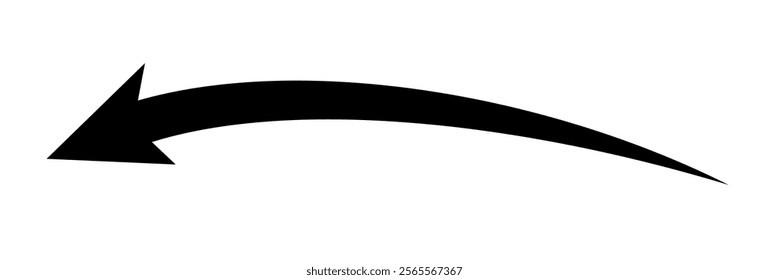 black arrow icon on white background. flat style. arrow icon for your web site design, logo, app, UI. arrow indicated the direction symbol. curved arrow sign. eps10