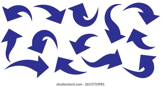 Black arrow icon on white background. flat style. arrow icon for your web site design, logo, app, UI. arrow indicated the direction symbol. curved arrow sign.