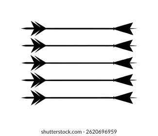 black arrow icon on white background. flat style.
