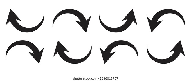 ícone de seta preta sobre fundo branco. estilo plano. ícone de seta para design de site. design unic