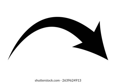 black arrow icon on white background. flat style. arrow icon for your web site design. Long arrow. 