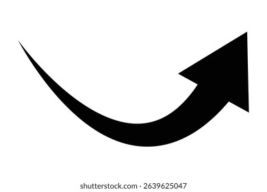 black arrow icon on white background. flat style. arrow icon for your web site design. Long arrow. 