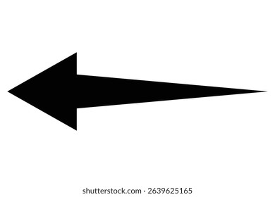 black arrow icon on white background. flat style. arrow icon for your web site design. Long arrow. 