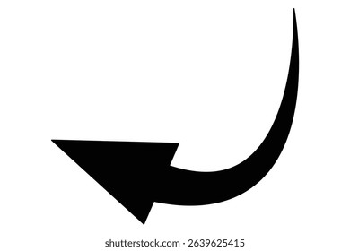 black arrow icon on white background. flat style. arrow icon for your web site design. Long arrow. 