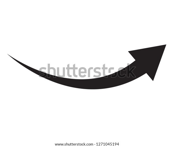 白い背景に黒い矢印アイコン フラットスタイル ウェブサイトのデザイン ロゴ アプリ Uiの矢印アイコン 矢印は方向記号を示します 曲線矢印記号 のベクター画像素材 ロイヤリティフリー