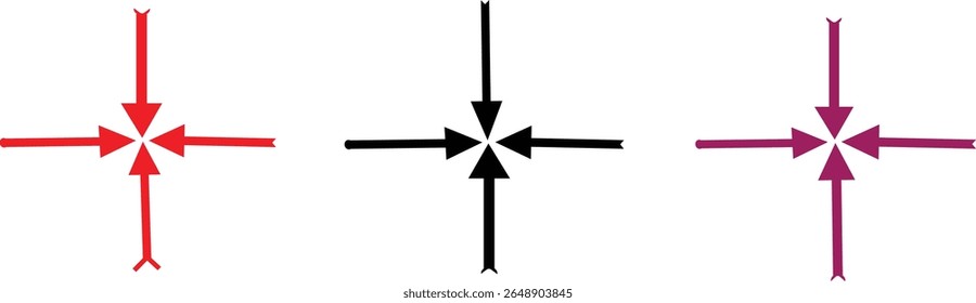 Fondo blanco del paquete del icono de la flecha negra	
