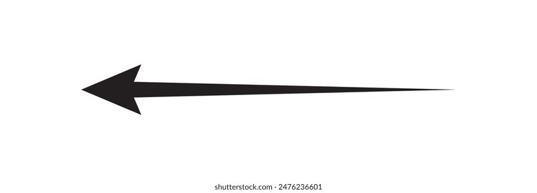 Schwarzes Pfeilsymbol. Pfeil nach rechts. Pfeil-Shape-Element.Schwarzes Pfeilsymbol auf weißem Hintergrund isoliert.