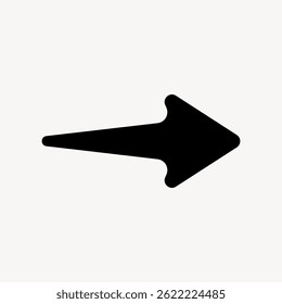 Black arrow icon pointing right. Simple arrow design. Bold arrow shape. Directional symbol. Minimalist arrow graphic. Navigation  sign. User interface icon vector. - Powered by Shutterstock - Get 15% off with code: PIKWIZARD15