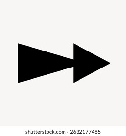 Black arrow icon pointing right. Simple arrow design. Bold arrow shape. Directional symbol. Minimalist  graphic on a white background. Arrow vector graphic. - Powered by Shutterstock - Get 15% off with code: PIKWIZARD15