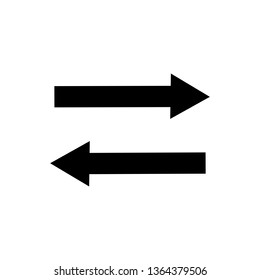 Black Arrow Icon . Right And Left . Vector / Illustration