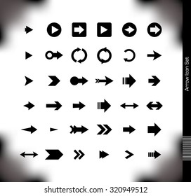 Black Arrow Icon Set. 36 different Icons. For Web and Print Design