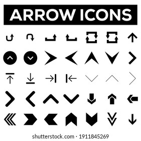 black arrow icon set collections