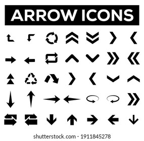 black arrow icon set collections