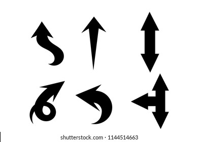 Black arrow  icon set vector illustration