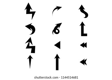 Black arrow  icon set vector illustration