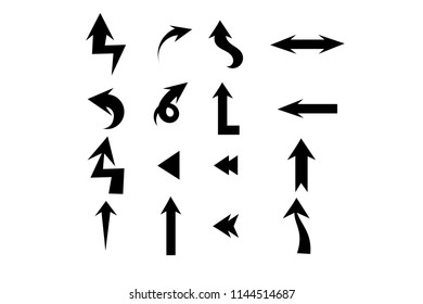 Black arrow  icon set vector illustration