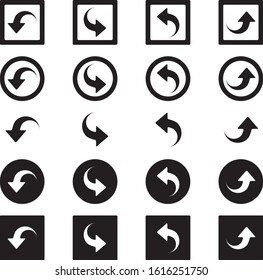 Black arrow icon set Vector
