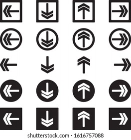 Black arrow icon set Vector