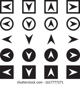Black arrow icon set Vector