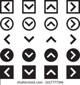 Black arrow icon set Vector