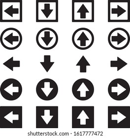 Black arrow icon set Vector