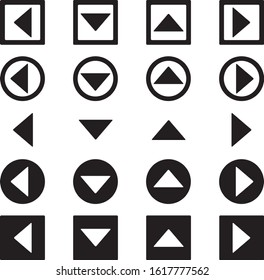 Black arrow icon set Vector