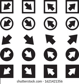 Black arrow icon set Vector