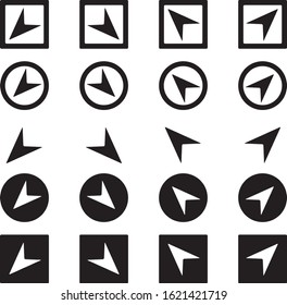 Black arrow icon set Vector