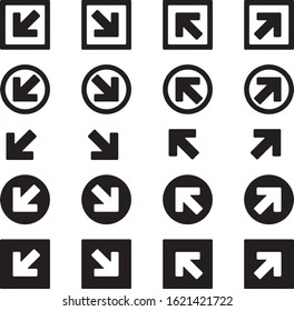 Black arrow icon set Vector