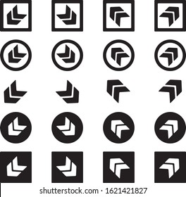 Black arrow icon set Vector
