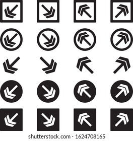 Black arrow icon set Vector