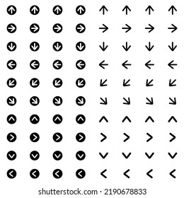 Black Arrow Icon Set. Vector Arrow Icon. Arrow Icon Collection.