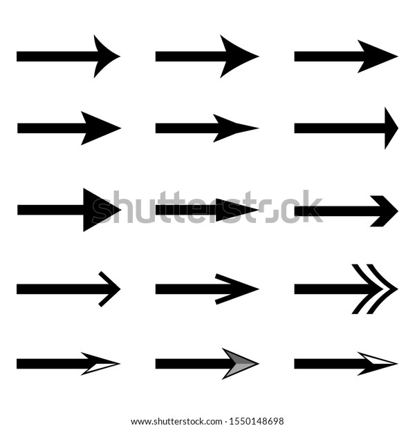 Black Arrow Icon Set Vector Illustration Stock Vector (Royalty Free ...