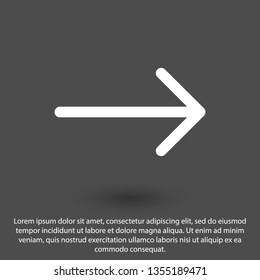 Black arrow icon. The arrow icon shows the direction. Vector arrow icon. Illustration of the arrow. Logo arrows icon.  Arrows icons isolated. Arrows icons for web. Arrows icons eps10