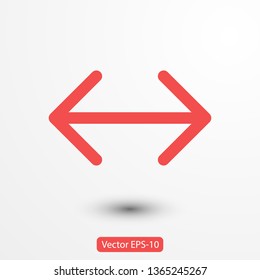 Black arrow icon. The arrow icon shows the direction. Vector arrow icon. Illustration of the arrow. Logo arrows icon.  Arrows icons isolated. Arrows icons for web. Arrows icons eps10