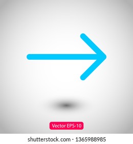 Black arrow icon. The arrow icon shows the direction. Vector arrow icon. Illustration of the arrow. Logo arrows icon.  Arrows icons isolated. Arrows icons for web. Arrows icons eps10