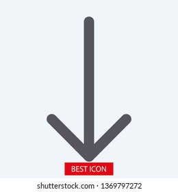 Black arrow icon. The arrow icon shows the direction. Vector arrow icon. Illustration of the arrow. Logo arrows icon.  Arrows icons isolated. Arrows icons for web. Arrows icons eps10