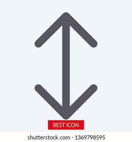 Black arrow icon. The arrow icon shows the direction. Vector arrow icon. Illustration of the arrow. Logo arrows icon.  Arrows icons isolated. Arrows icons for web. Arrows icons eps10