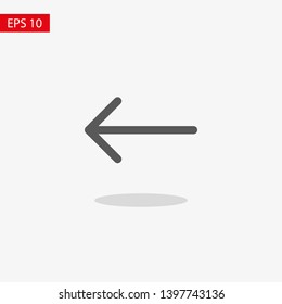 Black arrow icon. The arrow icon shows the direction. Vector arrow icon. 