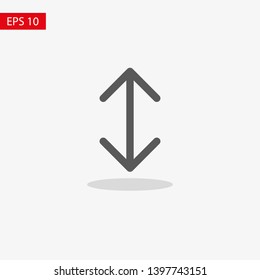 Black arrow icon. The arrow icon shows the direction. Vector arrow icon. 
