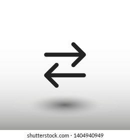 Black arrow icon. The arrow icon shows the direction. Vector arrow icon. Illustration of the arrow. Logo arrows icon.  Arrows icons isolated. Arrows icons for web. Arrows icons eps10
