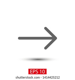 Black arrow icon. The arrow icon shows the direction. Vector arrow icon. Illustration of the arrow. Logo arrows icon.  Arrows icons isolated. Arrows icons for web. Arrows icons eps10